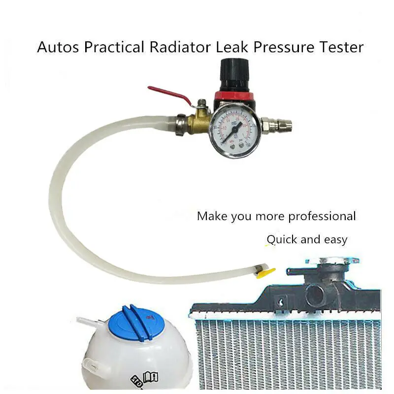 

Universal Car Cooling Radiator Pressure Leak Tester Tank Fuel Meter Tool Detector