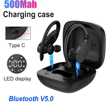 

Wireless Headphones TWS Bluetooth 5.0 Wireless Earphones 500mAh Charging Box With Mic Sport Waterproof Headsets Earbuds наушники
