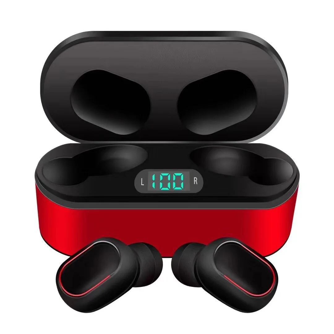 

TWS Wireless Earphone Bluetooth 5.0 LED Digital Display Earbuds Sports Headset 3D Stereo with Charging Case for Mobile Phone V3