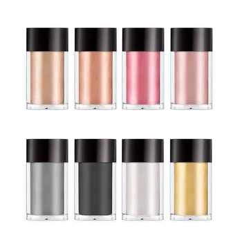 

TEAYASON 8Pcs Earth Color Eyeshadow Powder Black Shimmer Eye Shadow Pigment Highlighter Glitter Eyeshadow Eyes Makeup Waterproof
