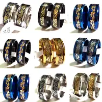 Bulk lots 50pcs Assorted Dragon Rings 8 Styles Mix Vintage Jewelry Party Gift Stainless Steel Mens Wedding Bands 1