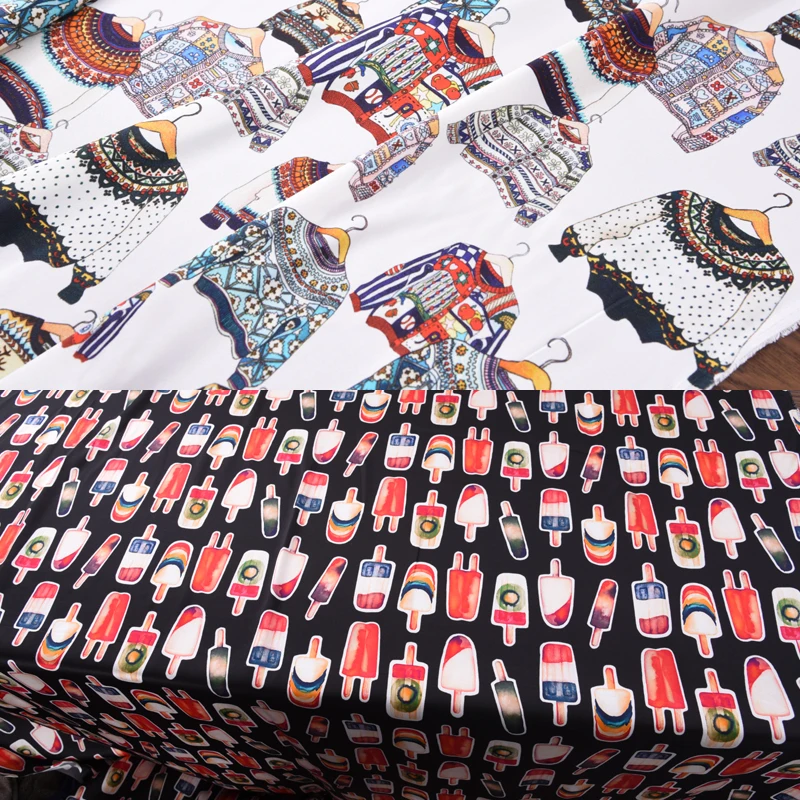 Цифровой струйный Шелковый ткань сатин-стрейч милый возраст-уменьшение шелк стрейч креп-сатин ткань специальная распродажа