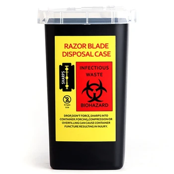 

Barber Accessories Disposal Container Case Waste Blade Storage Box Tattoo Blade Syringe Needle Trash Curly Hair Collector