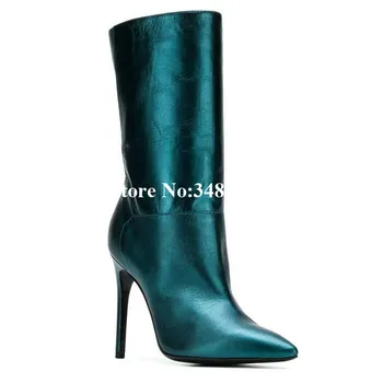 

Sexy Women Shoes Pointed Toe And Thin High Heel Slip-on Two Color Autumn And Winter Fashion Hottest Women Boots