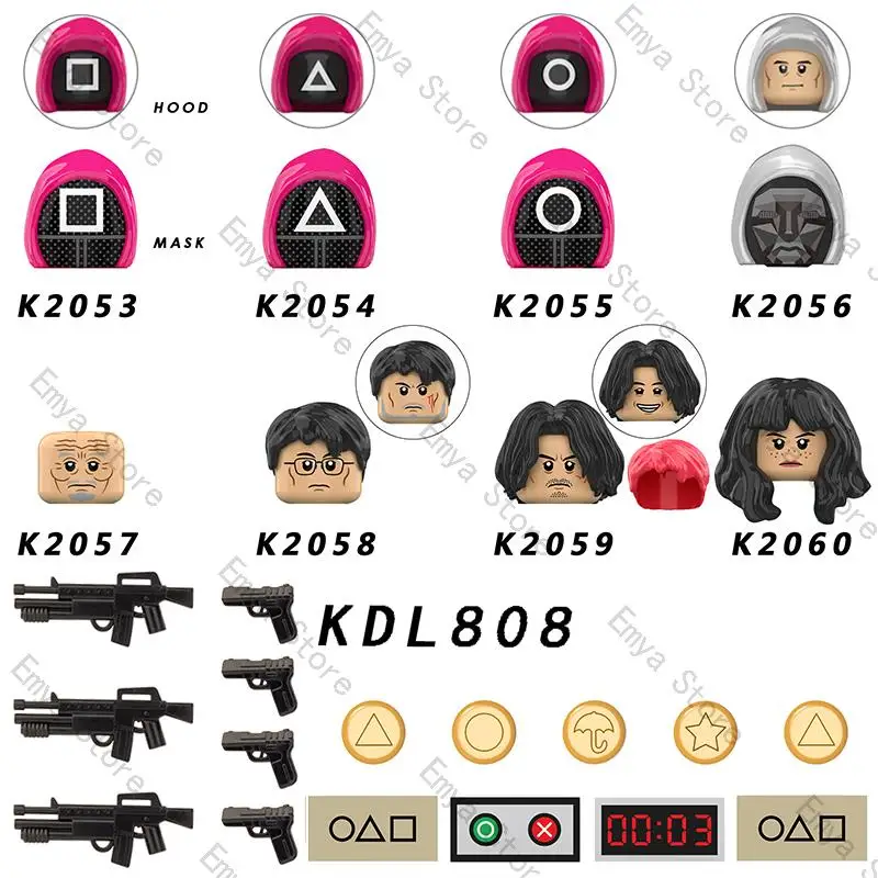 KDL808 горячее ТВ фильм круглая шесть игра строительные блоки экшн-фигурки аксессуары головки маска Детские обучающие игрушки подарки на день рождения