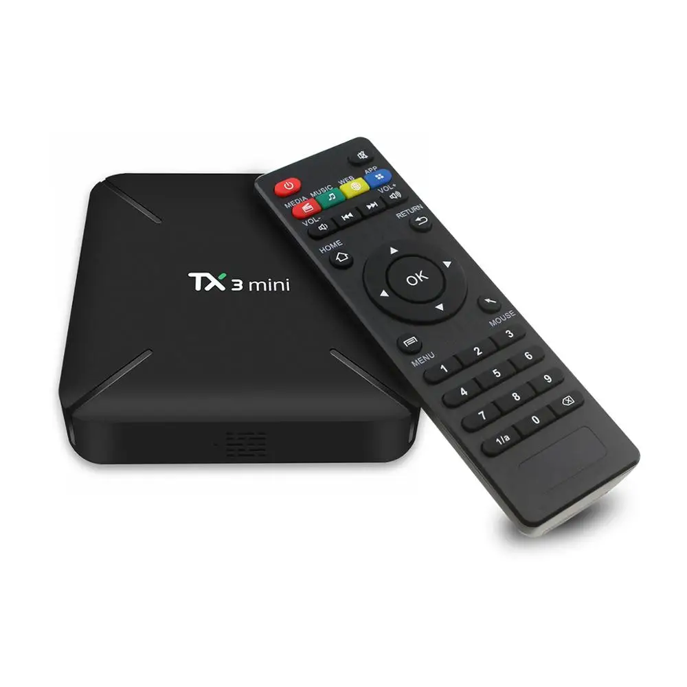 Мировое IPTV приставка TX3 мини Amlogic S905W Android 7,1 2G 16G 4K H.265 smart tv box с испанской Европой, Португалия live Android tv box