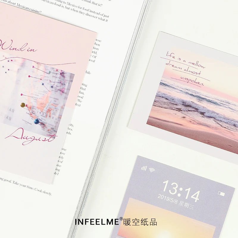 Infeel. me горы и реки открытка Закладка поздравительная открытка Письмо бумага 1 лот = 1 упаковка = 18 шт