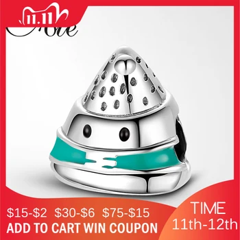 

925 Sterling Silver charms Chinese traditional cuisine series Zongzi bead Jewelry making Fit Original Designer DIY Bracelet