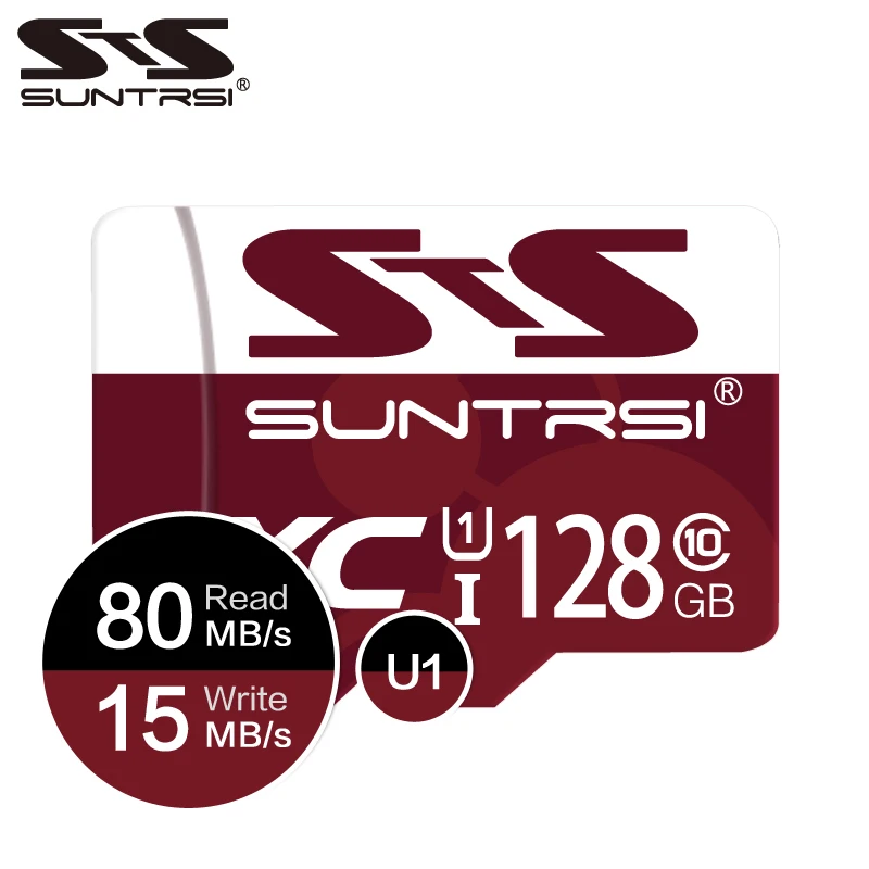 Suntrsi Micro SD Card 256GB 128GB Memory Card High Speed Class 10 64GB