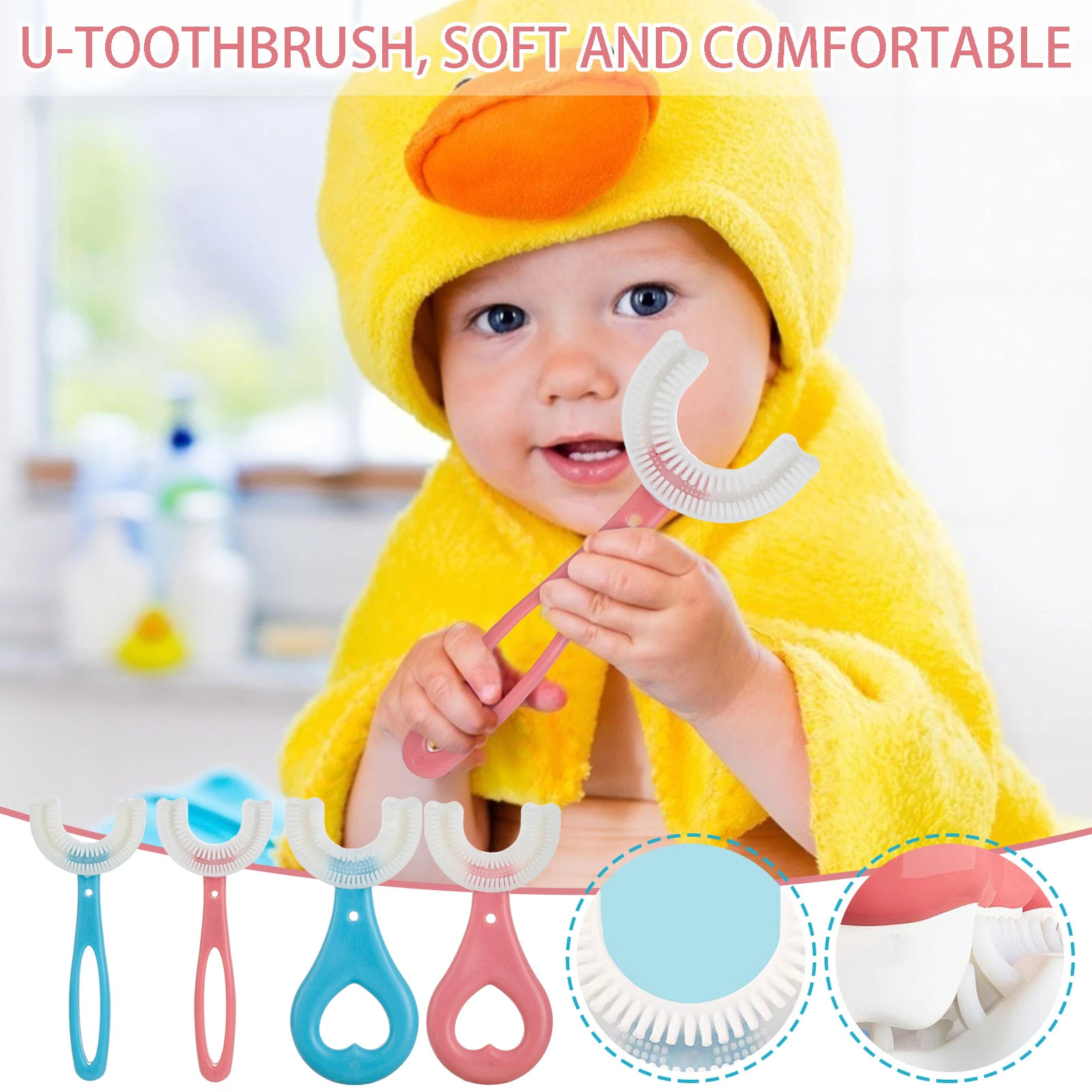 Baby Toothbrush Children 360 Degree U-shaped Teethers Soft Silicone Baby Brush  Kids Teeth Oral Care Cleaning Toothbrush - Toothpaste Squeezers - AliExpress