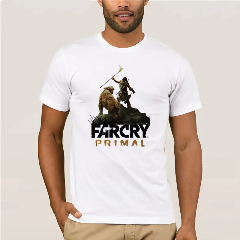 Летняя мужская Футболка Keep Calm and остаться оригинальный убийства FAR CRY primal с