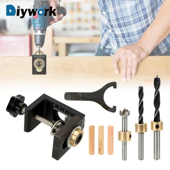 

DIYWORK 3 In 1 Hole Puncher Locator Woodworking Furniture Puncher 2 In 1 Tools Plate Roundwood Dowel 08350 Positioner Tool