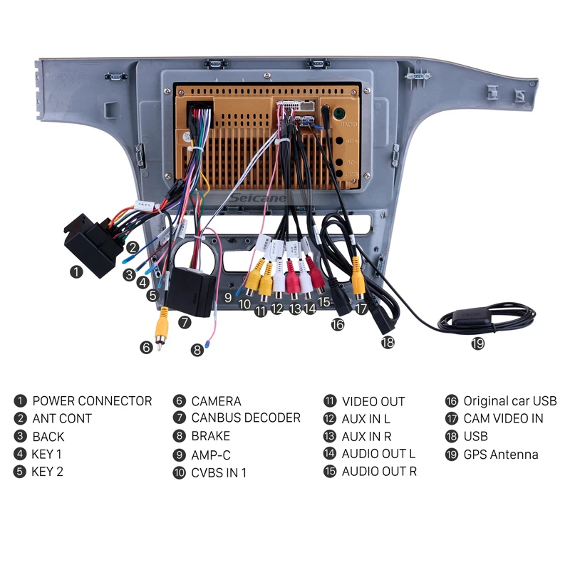 Best Seicane Car Radio Stereo Android 6.0/7.1/8.1 Navi 10.1" For VW Volkswagen Passat 2012 GPS Navi Multimedia Player Support 4G Wifi 5