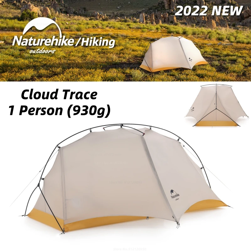 

Naturehike Новинка в нейлоновой палатке 10D Сверхлегкая одинарная палатка на открытом воздухе 930 г Портативный поход на природе Кемпинг Туристическая легкая облачная палатка