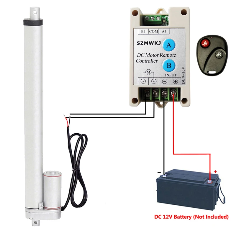 Набор 450 мм 1" задатчик линейного перемещения и положительный Инверсионный контроллер и пульт дистанционного управления Управление-1500N = 150 кг 330lbs Макс подъем 12V с электрическим мотором