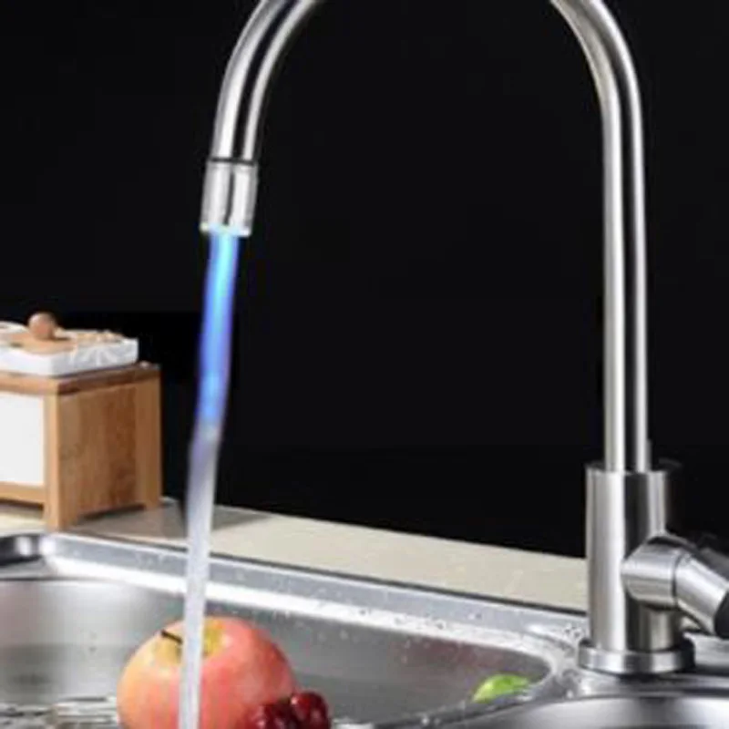 LED Faucet Tap Nozzle RGB Color Blinking Temperature Faucet Aerator Water Saving Kitchen Bathroom Accessories