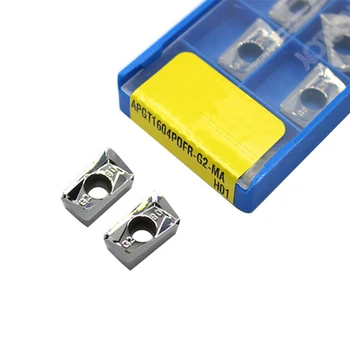 

10pcs APGT1604PDFR G2 MA H01 Carbide Inserts for Aluminum Cutting Tool CNC Lathe Machine Turning Tools AL +TIN Alloy wood