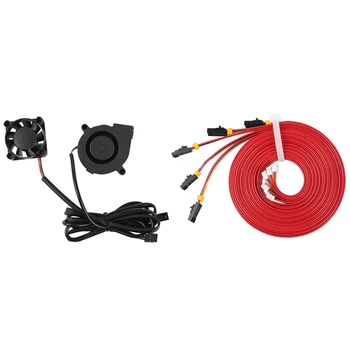 

1 Set 3 Wires Dc 5V Fans Sets & 5Pcs 1M Nama17 42 Stepper Motor Cables for 3D Printer