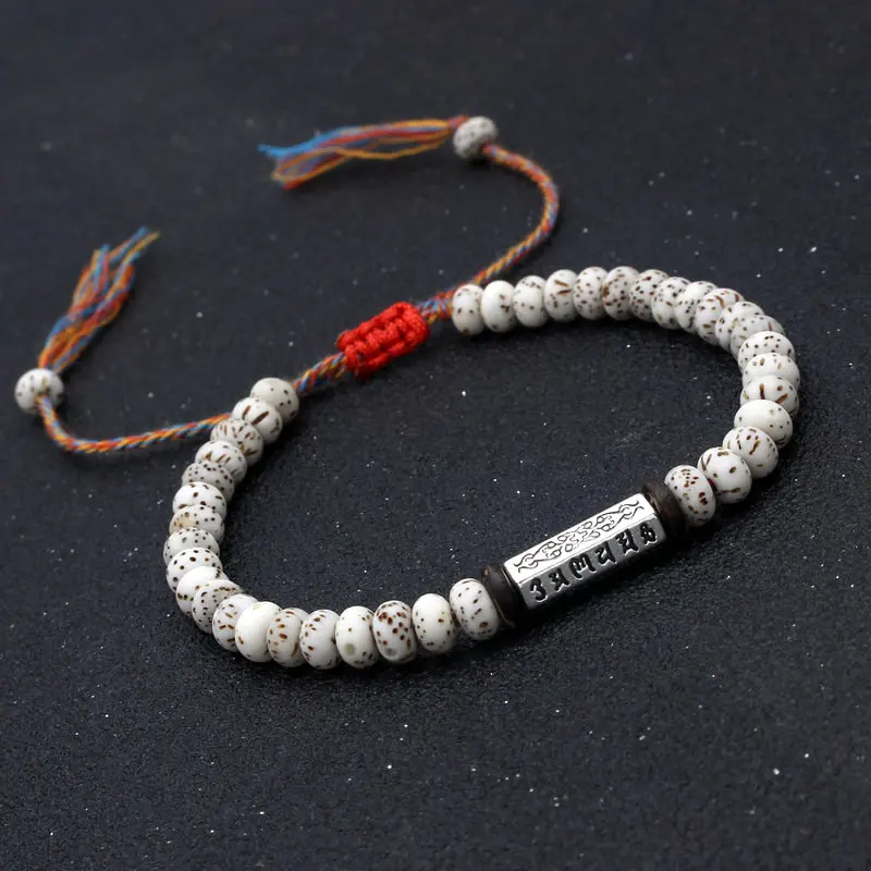 Bracelet Jewelry Tibetan Buddhist Colorful Cotton Thread Bodhi Beads