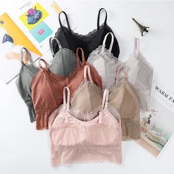 

Women Lace Bra Seamless Underwear Bh Top Backless Vest Sexy Padded Bralette Lingerie Ultrathin Female Sleeping Intimates #F