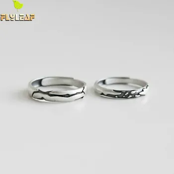 

925 Sterling Silver Chinese Style Retro Open Lovers Rings For Women Symbol Of Eternal Love Romantic Fine Jewelry Flyleaf
