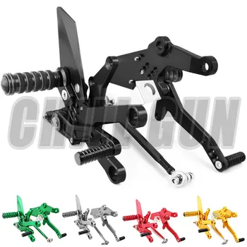 

Motorcycle Billet Adjustable Rearsets Footrest Foot Pegs Rear Sets Pedal CNC For KAWASAKI Ninja400 Ninja 400 2018 2019 Ninja-400