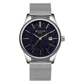 

WLISTH Men's Watch Luxury Temperament Stainless Steel Strap Watch Fashion Fashion Dial Quartz Waterproof Calendar Watch B097