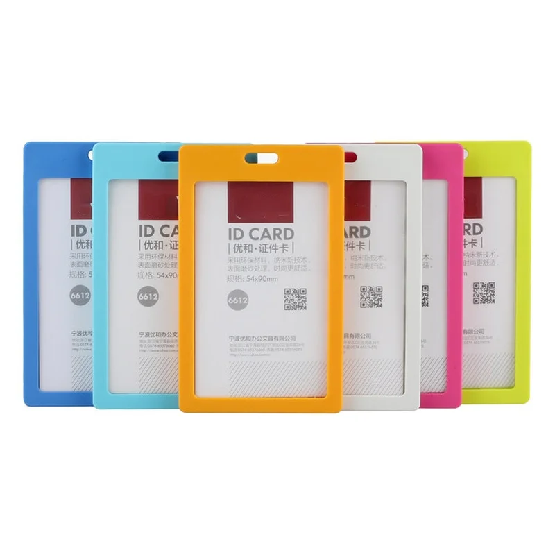 6 Colors Work Card ID Set Vertical Bus Holder Employee Badge Nurse Accessories | Канцтовары для офиса и дома