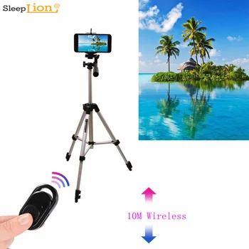 

Sleeplion Aluminium Camera Stand Tripod Holder+Photo Take Bluetooth Remote Control For Iphone 11 Pro XS Max XR XS X 8 7 6 Plus