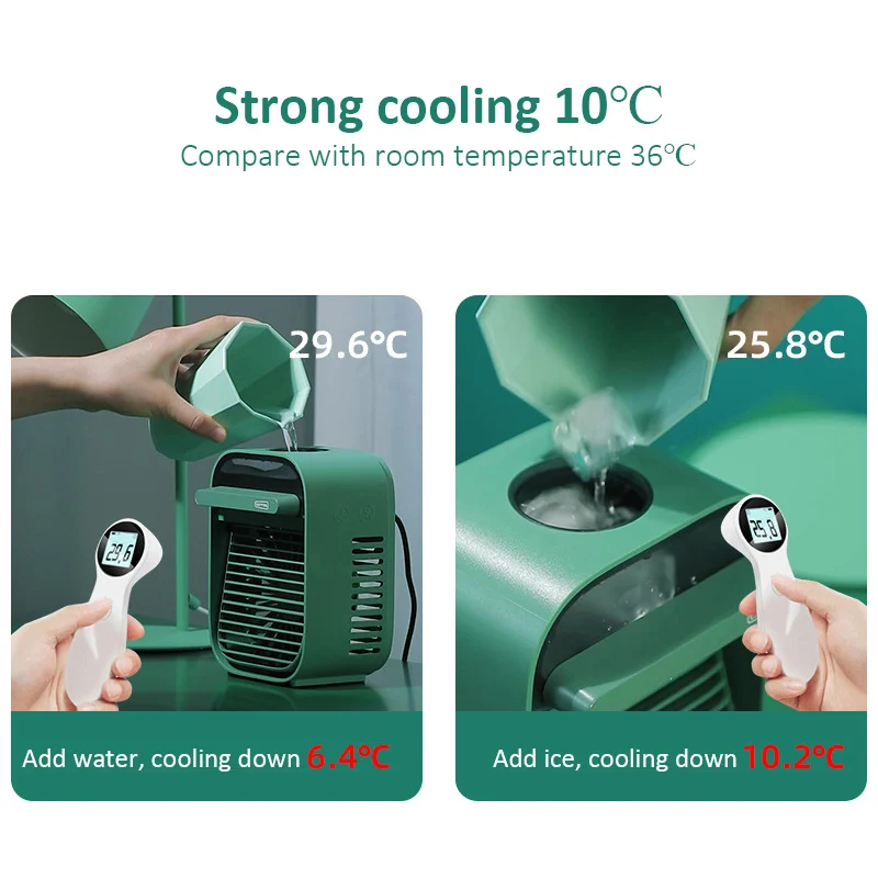 Портативный мини Кондиционер USB охладитель воздуха Увлажнители настольный