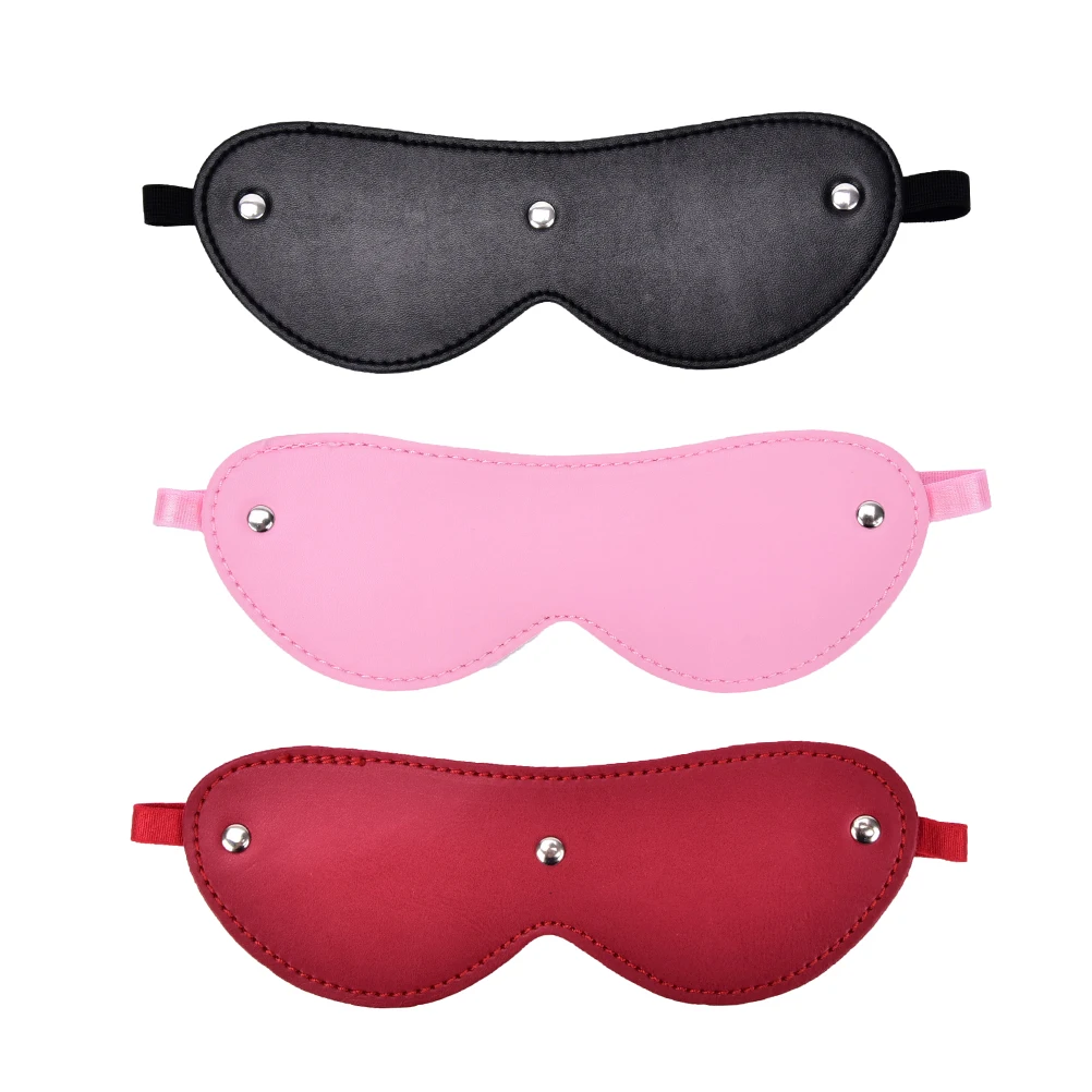Sexy Pu Leather Eye Masks Erotic Goods Mask Belt Blindfold Fetish Bdsm Party Women Masquerade Adult Game Bondage Sex Toys