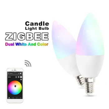 

RGB Smart WIFI APP Control Led Light Bulb 5W Flame lamp E14 Smart Home Bluetooth Lamp Color Compatible with Alexa google Home