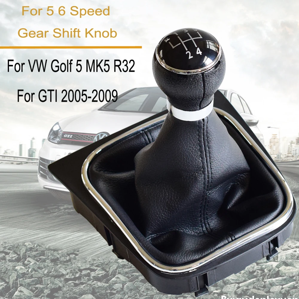 Кожаный чехол для Volkswagen VW Golf6 MK6 Jetta MK5 автомобиль 5 6 скоростей ручной рукоятка
