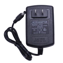 US Plug 100-240VAC to 5.5x2.5mm 24VDC 1A Power Supply Adapter Cable Black