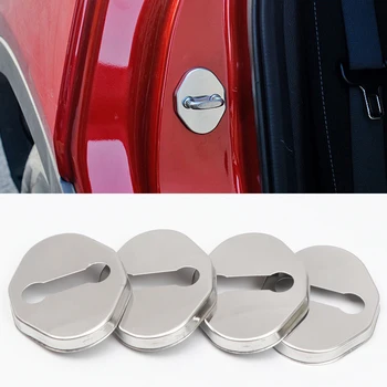 

4PCS Stainless Steel Car Door Lock Buckle Protector Cover Trim Sticker for Mazda CX-3 CX-5 2017 2018 2019 accessories