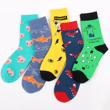 Женские носки, Мультяшные зимние милые носки с фруктами, Харадзюку, женские Мультяшные зимние мужские хлопчатобумажные носки, повседневные носки