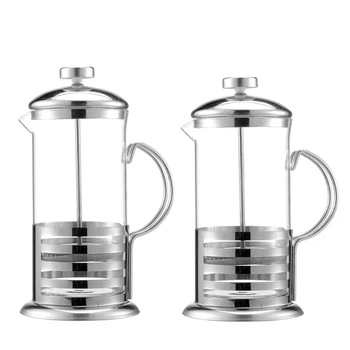 

Manual Coffee Espresso Maker Pot Stainless Steel Glass Teapot French Coffee Tea Percolator Filter Press Plunger U1JE
