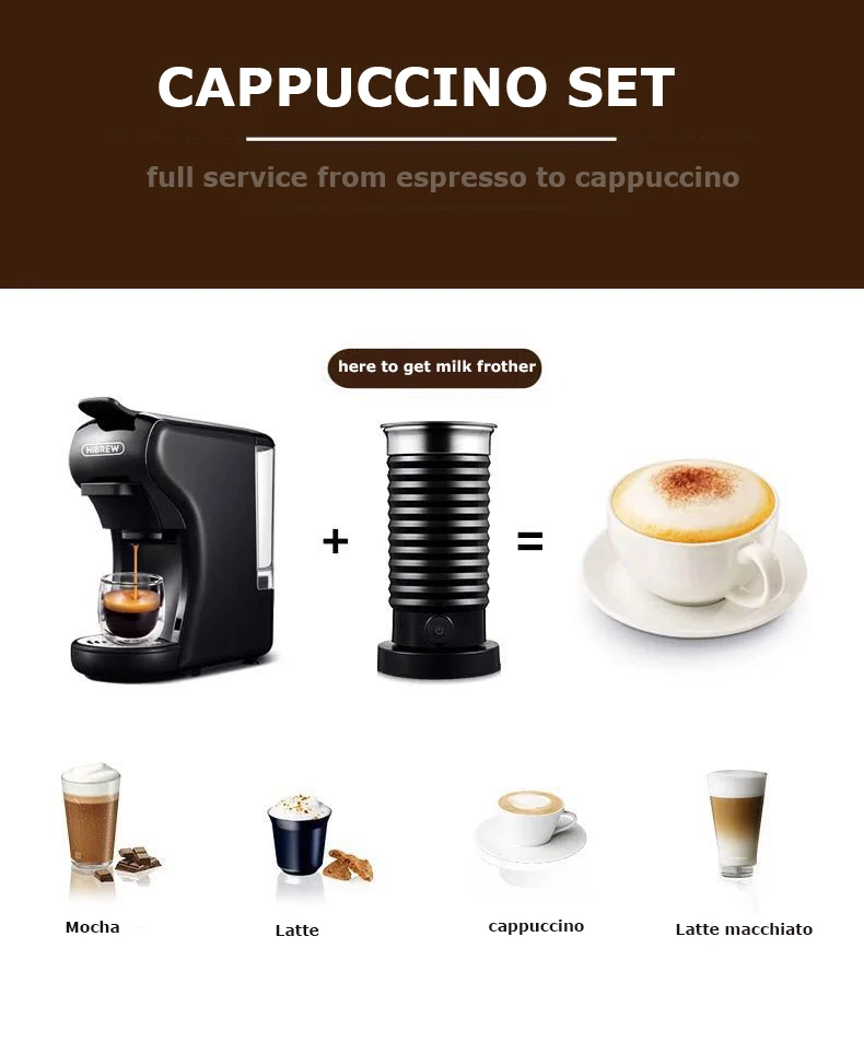 HiBREW Капсульная кофеварка эспрессо-машина, мульти Капсульная кофеварка, Капсульная машина