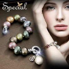 Специальный бренд модный бисерный браслет и браслеты капли воды в виде ракушки бусины Шарм Браслеты Ювелирные изделия Подарки для женщин S1608C