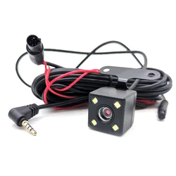 Cámara de visión trasera Universal para coche, videocámara de visión nocturna con 4LED, Cable de extensión HD de 5 pines, gran angular de 170 grados