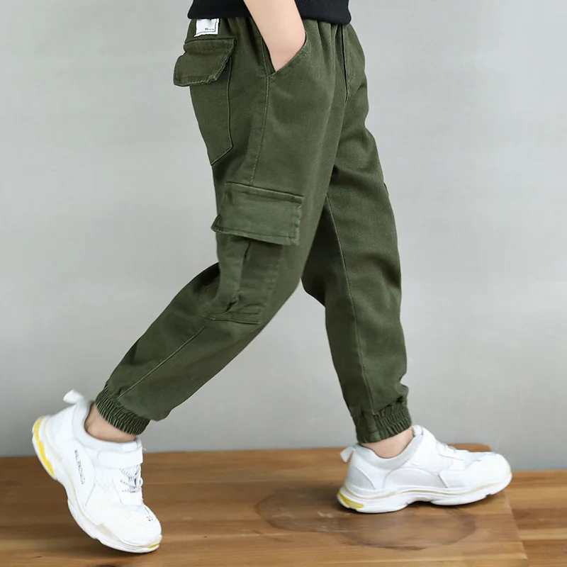 

2018 BOY'S Spring New Style Fashion Big Boy Korean-style BOY'S Workwear Pants Spring And Autumn Crawler Boy Childrenswear