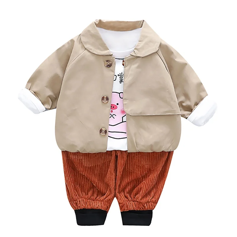 Одежда для мальчиков, футболка с капюшоном, полосатая куртка для мальчиков, Детский свитер, джинсовые штаны, комплекты одежды для мальчиков - Цвет: F3-283