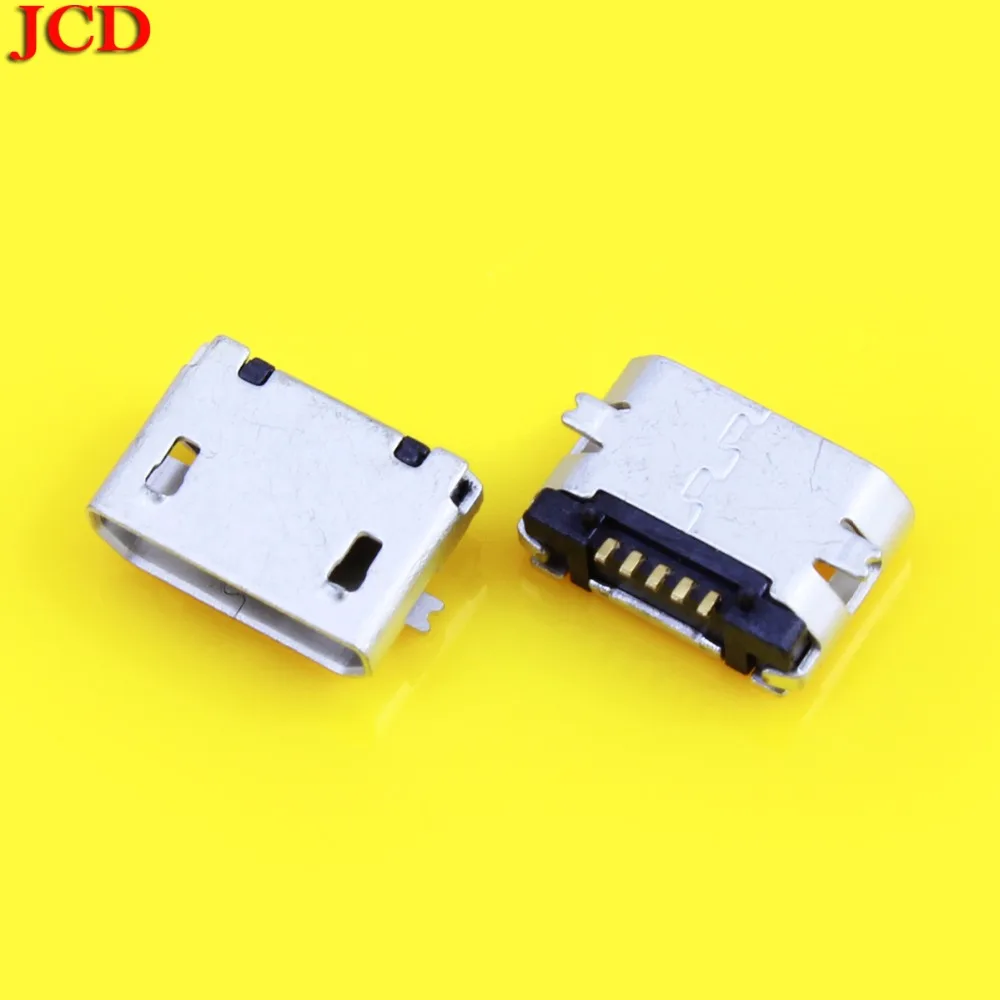 JCD Новый 5Pin Micro USB 5pin SMD Разъем для мобильного телефона штекер Mini сварки печатной