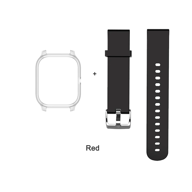 Black Transparent 20 мм силиконовый ремешок для Xiaomi Huami Amazfit Bip GTS браслет, чехол, защитная крышка, аксессуары для умных часов - Цвет: Black Transparent
