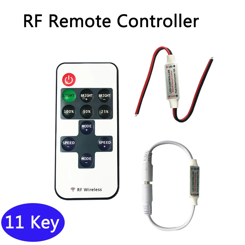 1Pcs Switch Control Dimmer Wireless Remote For Mini Led Strip Light 11 Keys 5 xr