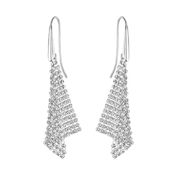 

Fashion colorful tassel earrings fan-shaped exaggerated earrings triangle shape mesh tassel hollow female earrings