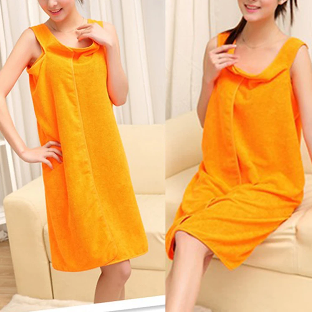 Unisex Microfiber Solid Color Sexy Bathrobe Bathroom Shower Bath Wraped