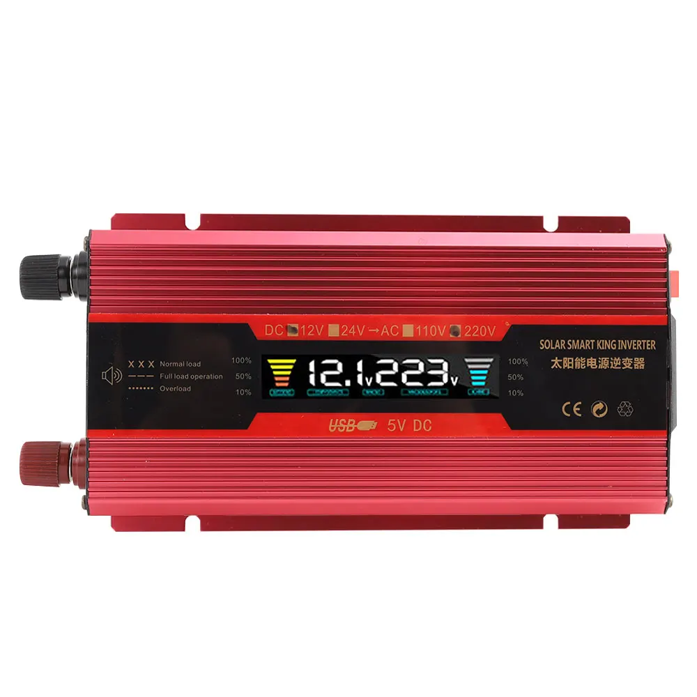 Инвертор постоянного тока 12VTo AC 110V ЖК-дисплей Автомобильный инвертор с защитой от обратного хода для дома/прогулок