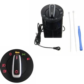

Hot New 1 Set Car Auto Chrome Headlight Light Sensor Switch Module With Tools For VW Golf Mk4 Passat Polo 1C0 941 531A