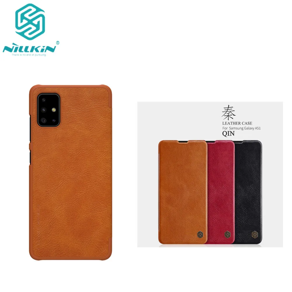 10pcs/lot Wholesale NILLKIN Qin Series Wallet Flip Leather Case For Samsung Galaxy A51 Genuine | Мобильные телефоны и